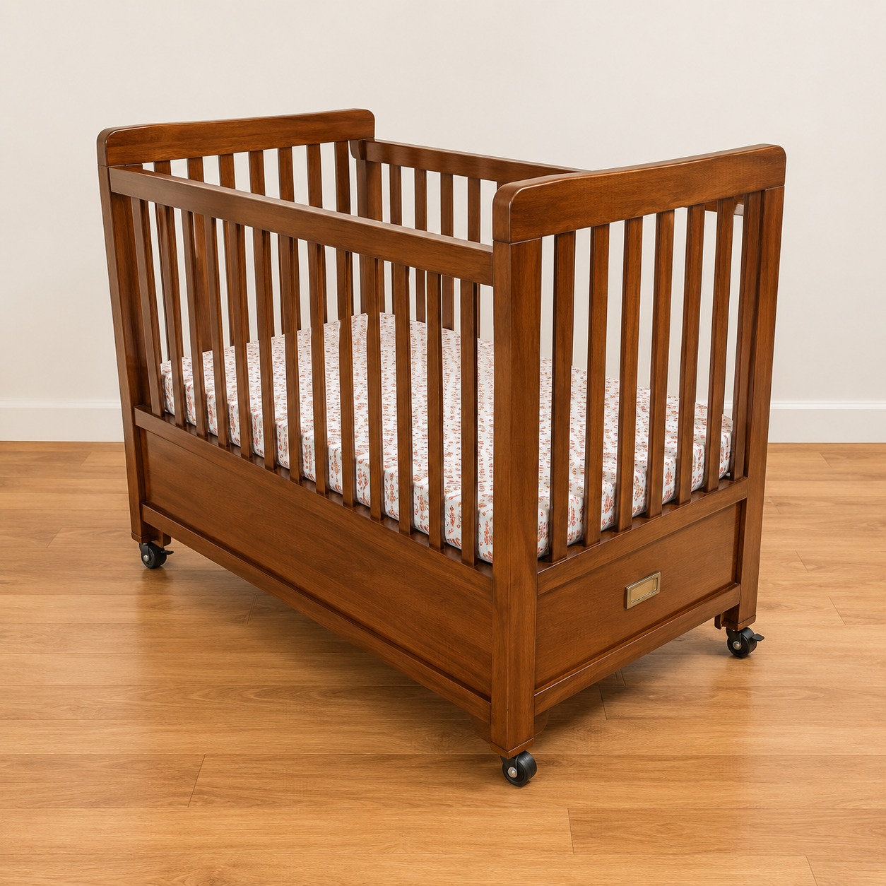Timeless Wooden Baby Cot with Practical Storage